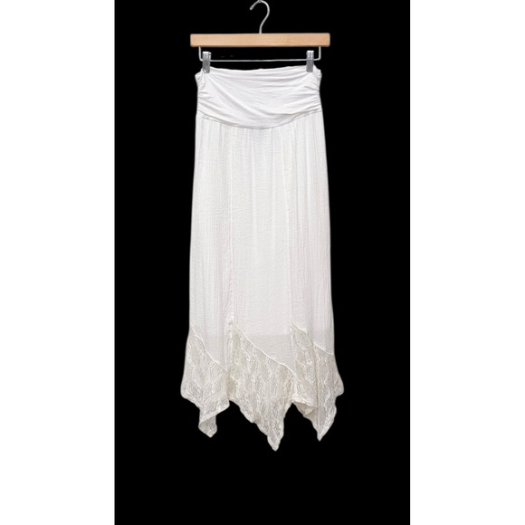 Apt. 9 Dresses & Skirts - Apt. 9 Maxi Skirt Womens Medium White Boho Lace Hem Fairy Whimsical Festival